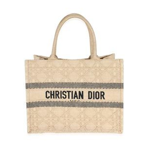 Christian Dior Natural Cannage Raffia Medium Book Tote